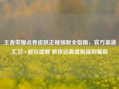 王者荣耀点券皮肤正规领取全指南，官方渠道汇总+避坑提醒 教你远离虚假福利骗局