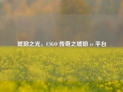 琥珀之光，CSGO 传奇之琥珀 cs 平台