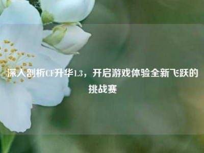 深入剖析CF升华1.3，开启游戏体验全新飞跃的挑战赛