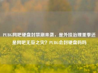 PUBG网吧硬盘封禁潮来袭，是外挂治理重拳还是网吧无妄之灾？PUBG会封硬盘码吗