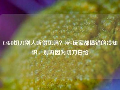 CSGO切刀别人听得见吗？90%玩家都搞错的冷知识，别再因为切刀白给