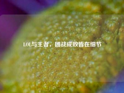 LOL与王者，团战成败皆在细节