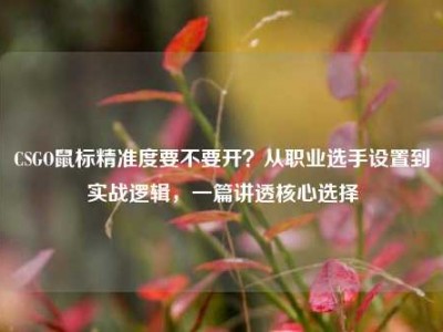 CSGO鼠标精准度要不要开？从职业选手设置到实战逻辑，一篇讲透核心选择