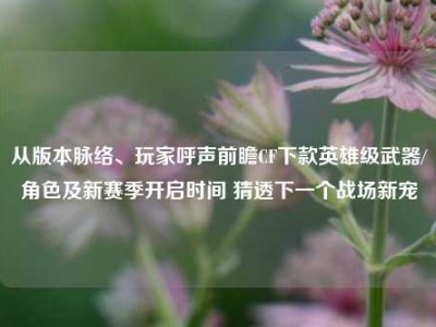 从版本脉络、玩家呼声前瞻CF下款英雄级武器/角色及新赛季开启时间 猜透下一个战场新宠
