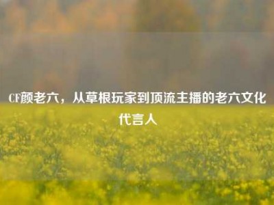 CF颜老六，从草根玩家到顶流主播的老六文化代言人