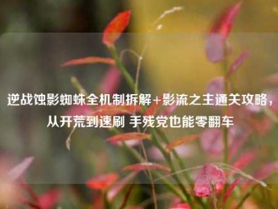 逆战蚀影蜘蛛全机制拆解+影流之主通关攻略，从开荒到速刷 手残党也能零翻车