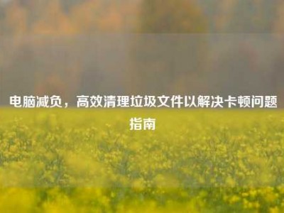 电脑减负，高效清理垃圾文件以解决卡顿问题指南