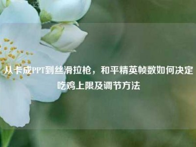 从卡成PPT到丝滑拉枪，和平精英帧数如何决定吃鸡上限及调节方法