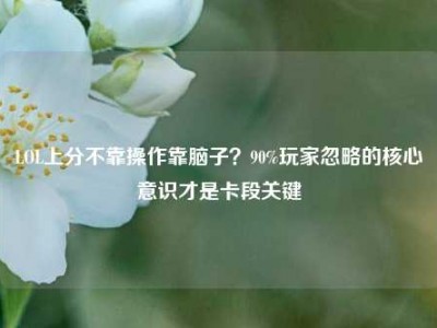 LOL上分不靠操作靠脑子？90%玩家忽略的核心意识才是卡段关键