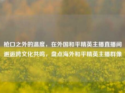 枪口之外的温度，在外国和平精英主播直播间邂逅跨文化共鸣，盘点海外和平精英主播群像