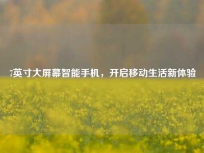 7英寸大屏幕智能手机，开启移动生活新体验