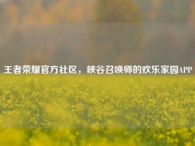 王者荣耀官方社区，峡谷召唤师的欢乐家园APP