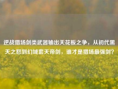 逆战猎场剑类武器输出天花板之争，从初代黑天之怒到幻域套天帝剑，谁才是猎场最强剑？