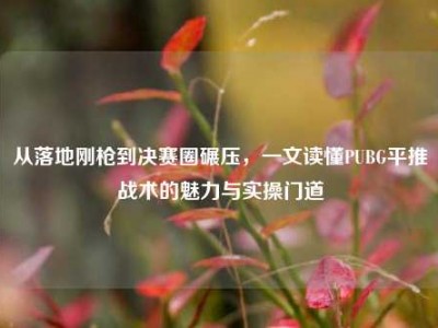从落地刚枪到决赛圈碾压，一文读懂PUBG平推战术的魅力与实操门道