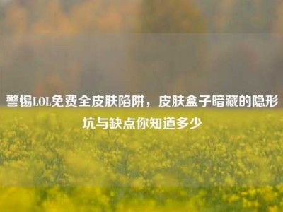 警惕LOL免费全皮肤陷阱，皮肤盒子暗藏的隐形坑与缺点你知道多少