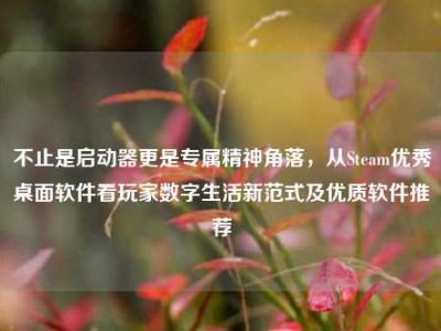 不止是启动器更是专属精神角落，从Steam优秀桌面软件看玩家数字生活新范式及优质软件推荐