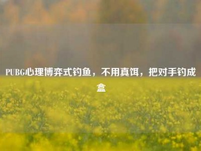 PUBG心理博弈式钓鱼，不用真饵，把对手钓成盒