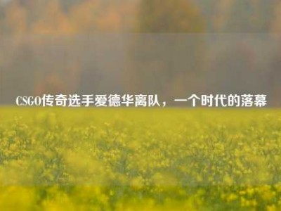 CSGO传奇选手爱德华离队，一个时代的落幕