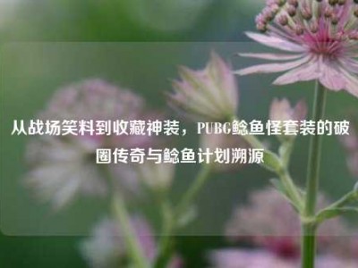 从战场笑料到收藏神装，PUBG鲶鱼怪套装的破圈传奇与鲶鱼计划溯源