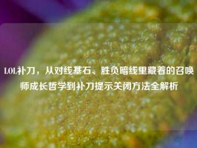 LOL补刀，从对线基石、胜负暗线里藏着的召唤师成长哲学到补刀提示关闭方法全解析