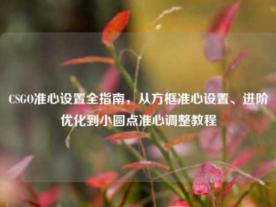 CSGO准心设置全指南，从方框准心设置、进阶优化到小圆点准心调整教程