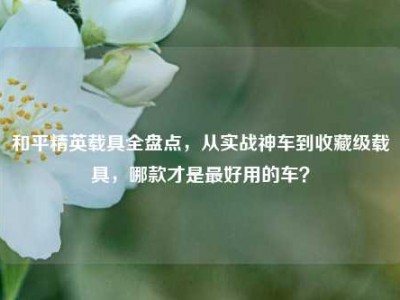 和平精英载具全盘点，从实战神车到收藏级载具，哪款才是最好用的车？
