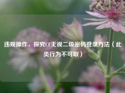 违规操作，探究CF无视二级密码登录方法（此类行为不可取）