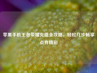 苹果手机王者荣耀充值全攻略，轻松几步畅享点券精彩