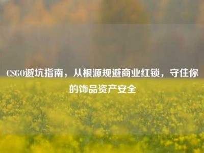 CSGO避坑指南，从根源规避商业红锁，守住你的饰品资产安全