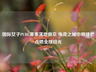 国际女子PUBG赛事落地南京 电竞之城巾帼锋芒点燃全球目光