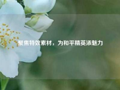 聚焦特效素材，为和平精英添魅力