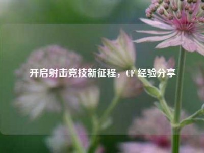 开启射击竞技新征程，CF 经验分享