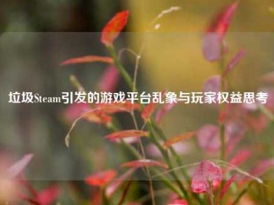 垃圾Steam引发的游戏平台乱象与玩家权益思考