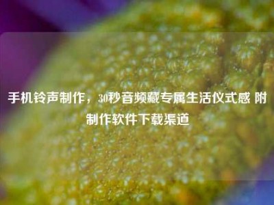 手机铃声制作，30秒音频藏专属生活仪式感 附制作软件下载渠道