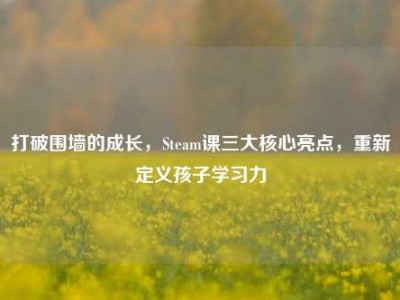打破围墙的成长，Steam课三大核心亮点，重新定义孩子学习力