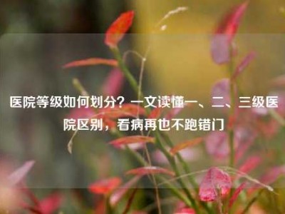 医院等级如何划分？一文读懂一、二、三级医院区别，看病再也不跑错门