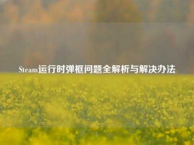 Steam运行时弹框问题全解析与解决办法