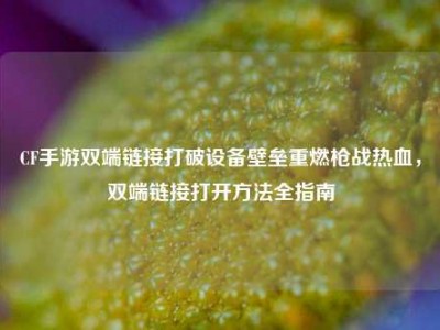 CF手游双端链接打破设备壁垒重燃枪战热血，双端链接打开方法全指南