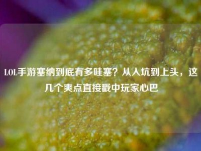 LOL手游塞纳到底有多哇塞？从入坑到上头，这几个爽点直接戳中玩家心巴