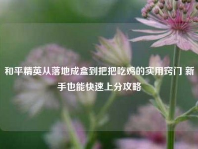 和平精英从落地成盒到把把吃鸡的实用窍门 新手也能快速上分攻略