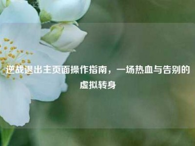 逆战退出主页面操作指南，一场热血与告别的虚拟转身