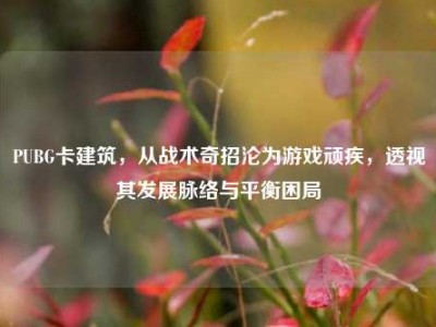 PUBG卡建筑，从战术奇招沦为游戏顽疾，透视其发展脉络与平衡困局