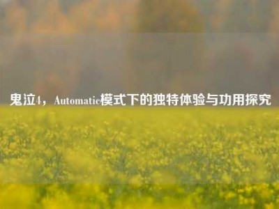 鬼泣4，Automatic模式下的独特体验与功用探究