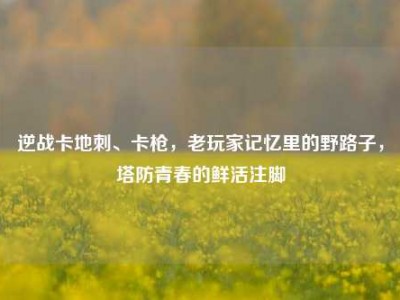 逆战卡地刺、卡枪，老玩家记忆里的野路子，塔防青春的鲜活注脚
