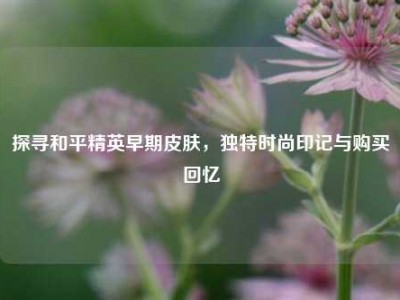 探寻和平精英早期皮肤，独特时尚印记与购买回忆