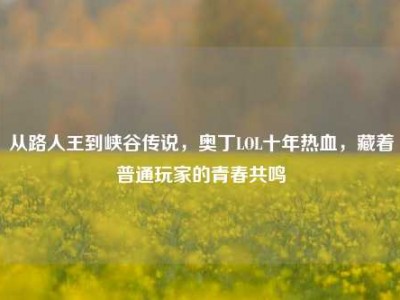 从路人王到峡谷传说，奥丁LOL十年热血，藏着普通玩家的青春共鸣