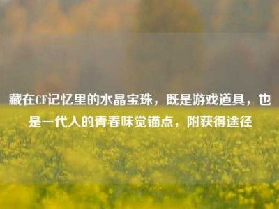 藏在CF记忆里的水晶宝珠，既是游戏道具，也是一代人的青春味觉锚点，附获得途径