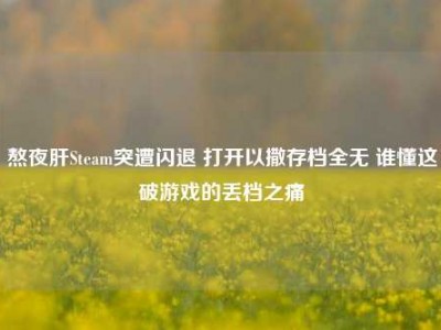 熬夜肝Steam突遭闪退 打开以撒存档全无 谁懂这破游戏的丢档之痛