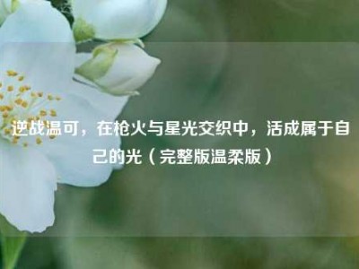 逆战温可，在枪火与星光交织中，活成属于自己的光（完整版温柔版）