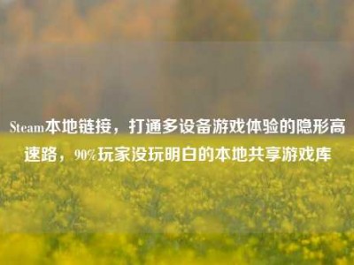 Steam本地链接，打通多设备游戏体验的隐形高速路，90%玩家没玩明白的本地共享游戏库
